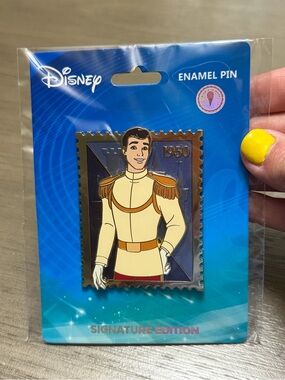 Disney Pink a la ModePALM Prince Charming Royal Stamp Pin  LE 400 Cinderella